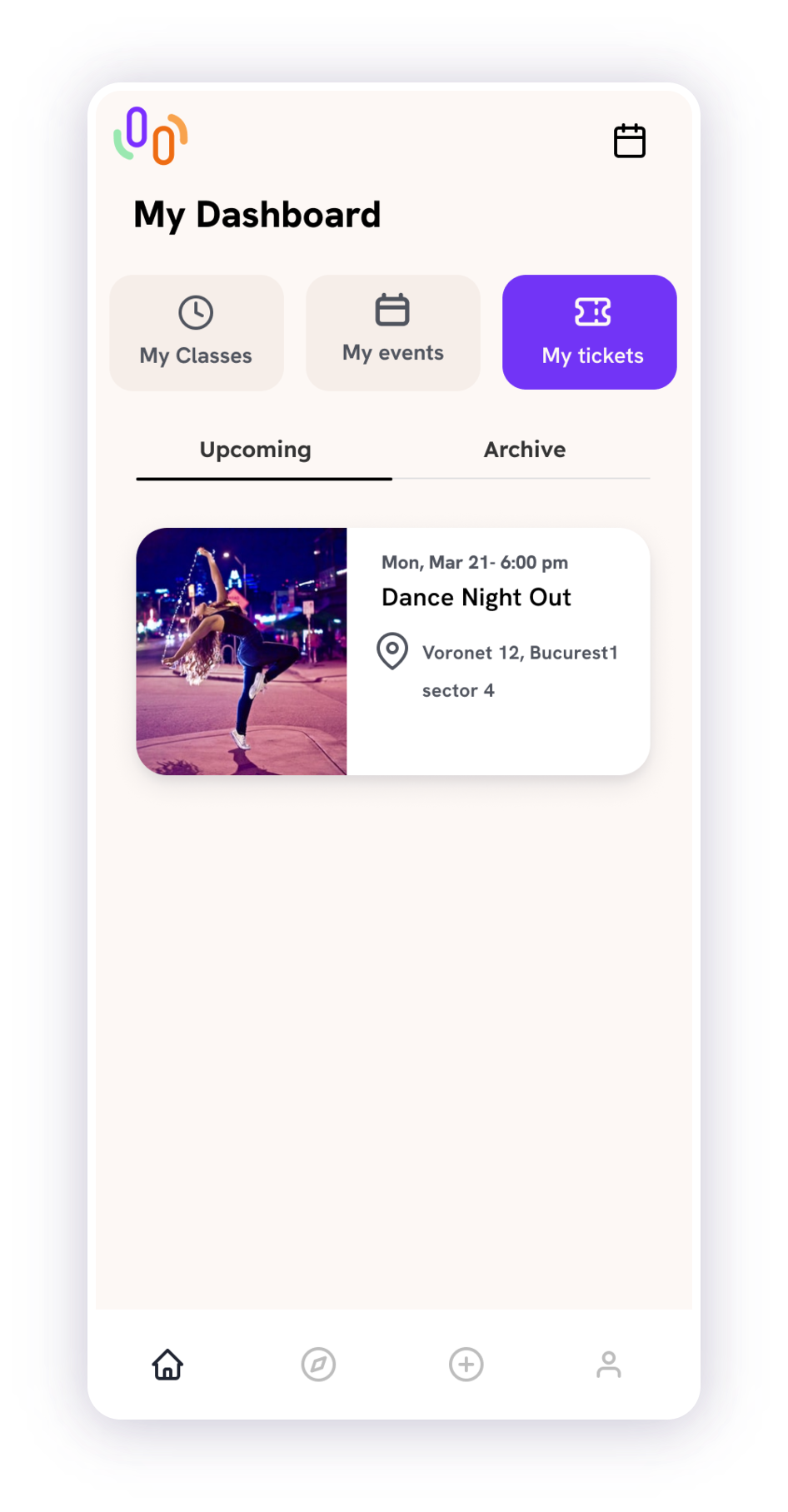 Tickets page screenshot